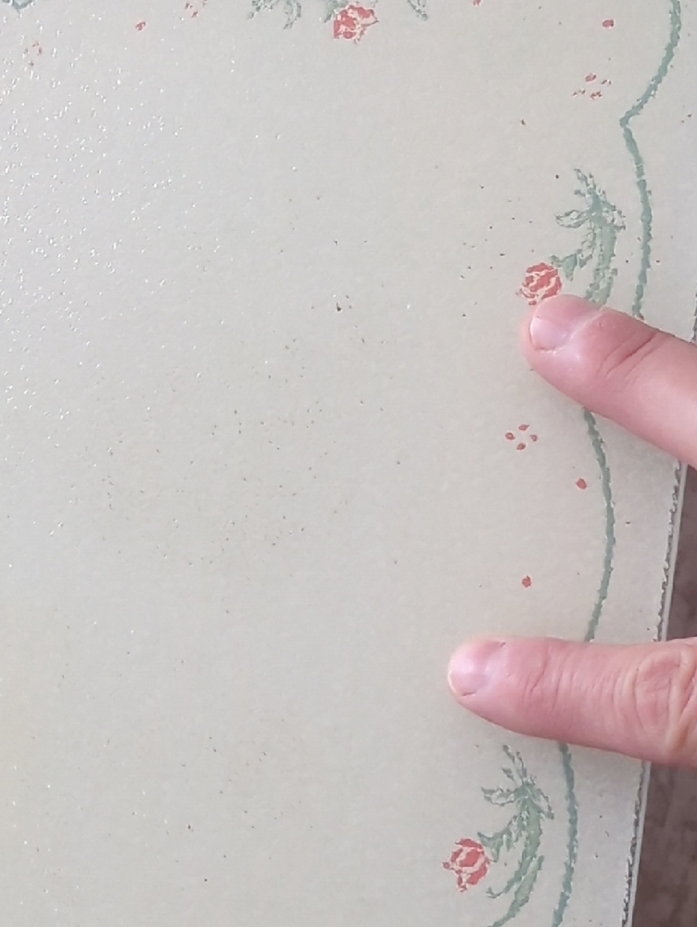 Glass Cutting Board With Floral Scallop Border in Pale Cream and Pink - Picture 7 of 8